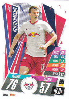 Lukas Klostermann RB Leipzig 2020/21 Topps Match Attax CL #RBL11